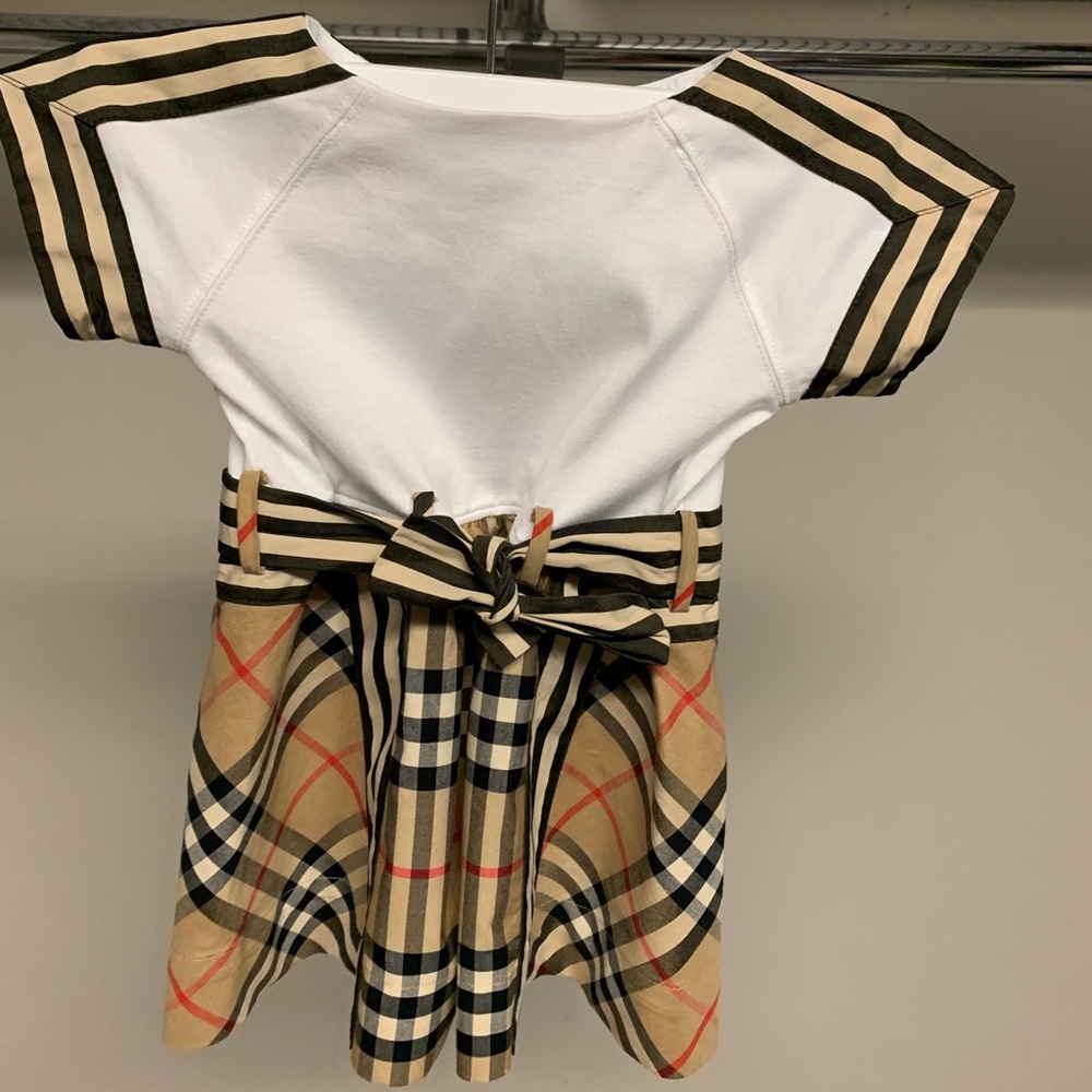 Burberry Kids Girls Raglan Stripe Dress 6 months